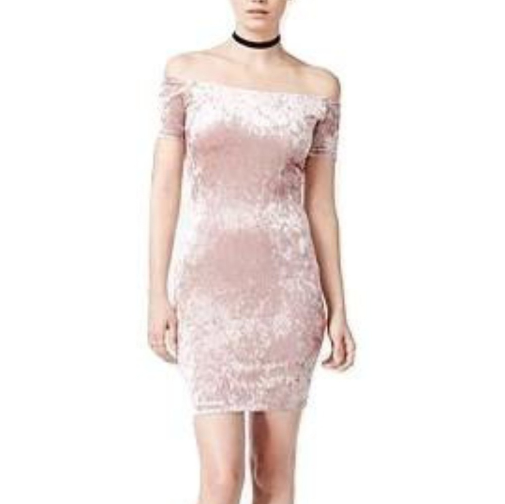 Ballet Pink Off the shoulder Dress